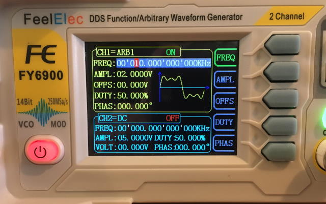 An Arb waveform in the generator